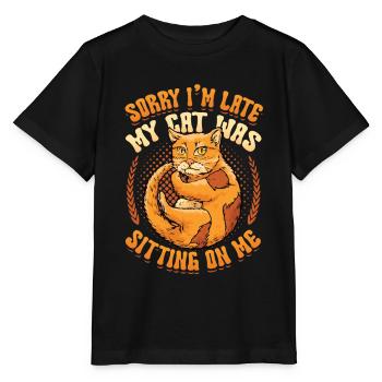 Sorry I'm late - Stanley/Stella MINI CREATOR Kids’ T-Shirt - black - Front - Mikhail (115cm)