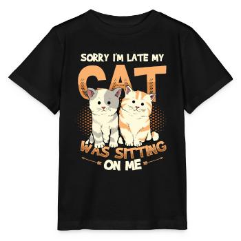 Sorry I'm late - Stanley/Stella MINI CREATOR Kids’ T-Shirt - black - Front - Mikhail (115cm)