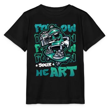 Follow Yout Heart Ghetto Graffiti Sprayer - Stanley/Stella Kinder T-Shirt MINI CREATOR  - Schwarz - Vorne - Mikhail (115cm)