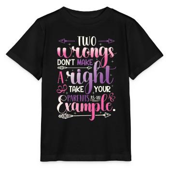 Deux injustices ne font pas un droit. - T-shirt bio MINI CREATOR Stanley/Stella Enfant - noir - Devant - Mikhail (115cm)