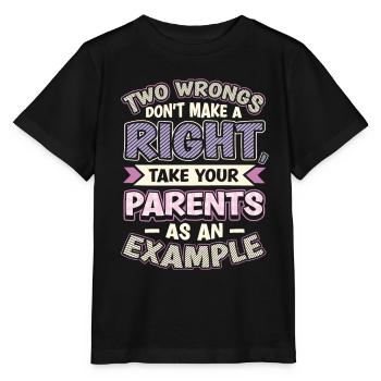 Deux injustices ne font pas un droit. - T-shirt bio MINI CREATOR Stanley/Stella Enfant - noir - Devant - Mikhail (115cm)