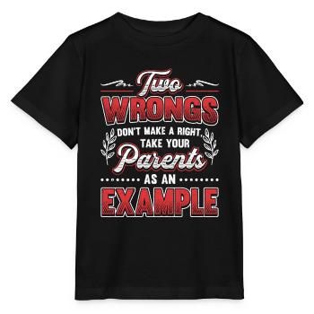 Deux injustices ne font pas un droit. - T-shirt bio MINI CREATOR Stanley/Stella Enfant - noir - Devant - Mikhail (115cm)