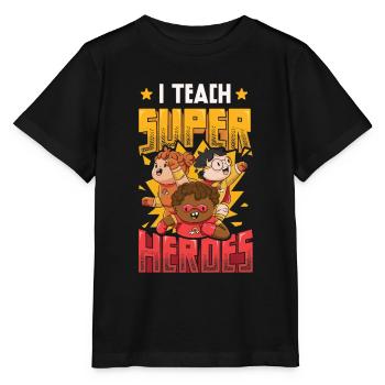 Ich Unterrichte Superhelden - Stanley/Stella Kinder T-Shirt MINI CREATOR  - Schwarz - Vorne - Mikhail (115cm)