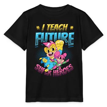 Ich Unterrichte Superhelden - Stanley/Stella Kinder T-Shirt MINI CREATOR  - Schwarz - Vorne - Mikhail (115cm)