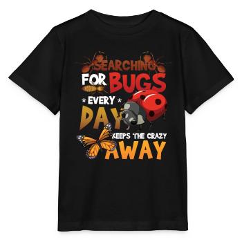 Search for insects - Stanley/Stella MINI CREATOR Kids’ T-Shirt - black - Front - Mikhail (115cm)