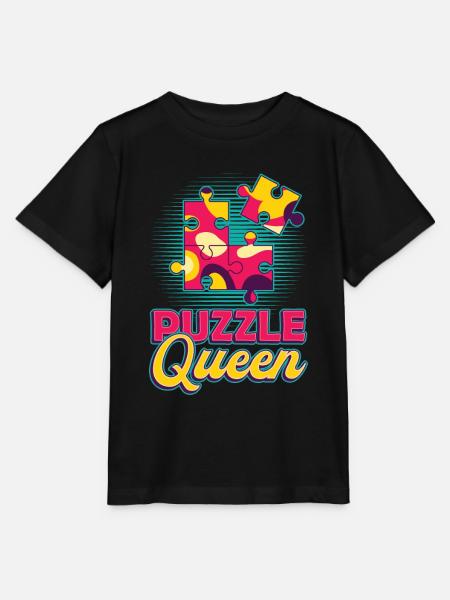 Puzzle Queen, Puzzlespiel - Stanley/Stella Kinder T-Shirt MINI CREATOR - Schwarz