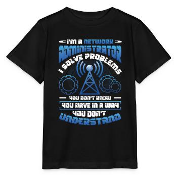 Résoudre les problèmes Administrateur réseau de support informatique - T-shirt bio MINI CREATOR Stanley/Stella Enfant - noir - Devant - Mikhail (115cm)