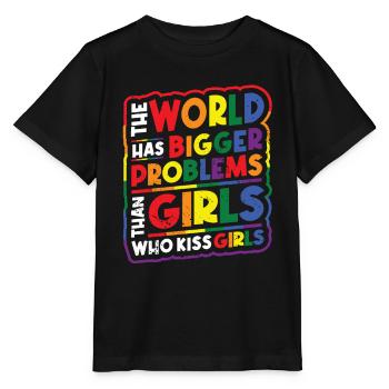 Des problèmes plus graves que les filles, les filles homosexuelles - T-shirt bio MINI CREATOR Stanley/Stella Enfant - noir - Devant - Mikhail (115cm)