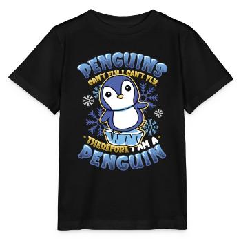 Penguins can't fly - Stanley/Stella MINI CREATOR Kids’ T-Shirt - black - Front - Mikhail (115cm)