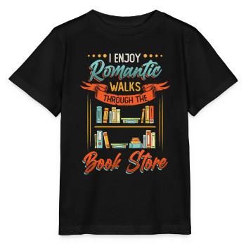 Promenades romantiques dans la librairie - T-shirt bio MINI CREATOR Stanley/Stella Enfant - noir - Devant - Mikhail (115cm)
