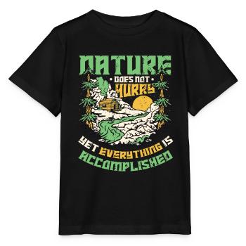 Nature is not in a hurry, nature lovers. - Stanley/Stella MINI CREATOR Kids’ T-Shirt - black - Front - Mikhail (115cm)