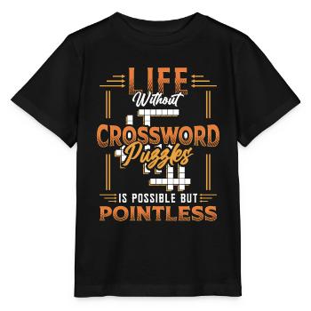 Amateurs de mots croisés Mots croisés - T-shirt bio MINI CREATOR Stanley/Stella Enfant - noir - Devant - Mikhail (115cm)