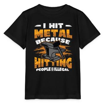 Hit Metal Blacksmith - T-shirt bio MINI CREATOR Stanley/Stella Enfant - noir - Devant - Mikhail (115cm)