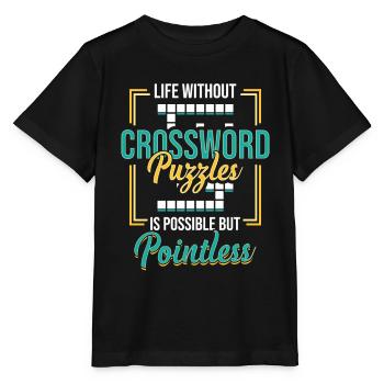 Amateurs de mots croisés, Mots croisés - T-shirt bio MINI CREATOR Stanley/Stella Enfant - noir - Devant - Mikhail (115cm)