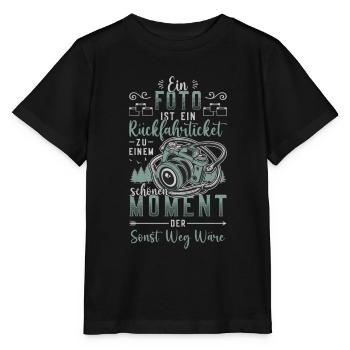 Photo, return ticket, past, photographer. - Stanley/Stella MINI CREATOR Kids’ T-Shirt - black - Front - Mikhail (115cm)