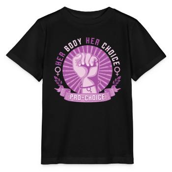 Son corps, son choix, les droits des femmes Pro Choice - T-shirt bio MINI CREATOR Stanley/Stella Enfant - noir - Devant - Mikhail (115cm)
