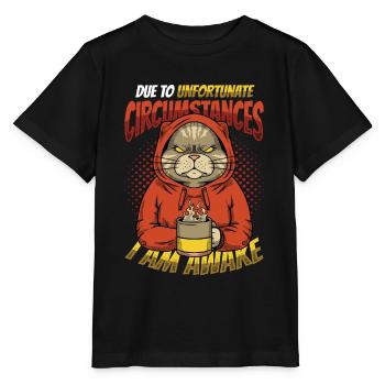 En raison de circonstances malheureuses, je suis en retard - T-shirt bio MINI CREATOR Stanley/Stella Enfant - noir - Devant - Mikhail (115cm)