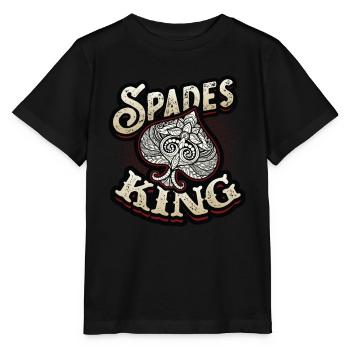 Roi de pique, cartes de pique - T-shirt bio MINI CREATOR Stanley/Stella Enfant - noir - Devant - Mikhail (115cm)