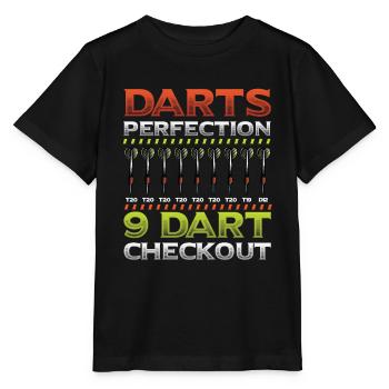 Dart Perfection, 9 Dart Checkout, Darts Player - Stanley/Stella MINI CREATOR Kids’ T-Shirt - black - Front - Mikhail (115cm)