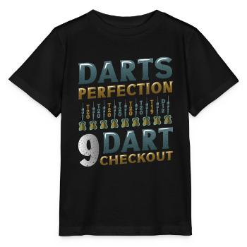 Dart Perfection, 9 Dart Checkout, Darts Player - Stanley/Stella MINI CREATOR Kids’ T-Shirt - black - Front - Mikhail (115cm)