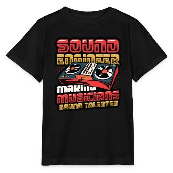 Funny sound engineer and sound engineer - Stanley/Stella MINI CREATOR Kids’ T-Shirt - black - Front - Mikhail (115cm)