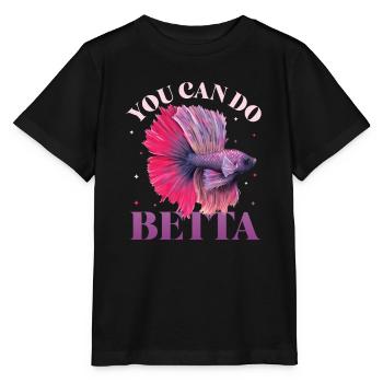 Garder le poisson betta - T-shirt bio MINI CREATOR Stanley/Stella Enfant - noir - Devant - Mikhail (115cm)