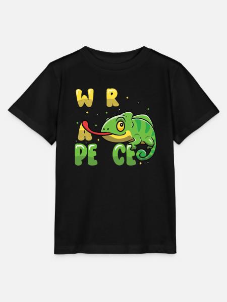 Friedens-Cameleon, Friedensbewegung - Stanley/Stella Kinder T-Shirt MINI CREATOR - Schwarz