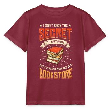 Bookseller, librarian, book lover - Stanley/Stella MINI CREATOR Kids’ T-Shirt - burgundy - Front - Kain (125cm)