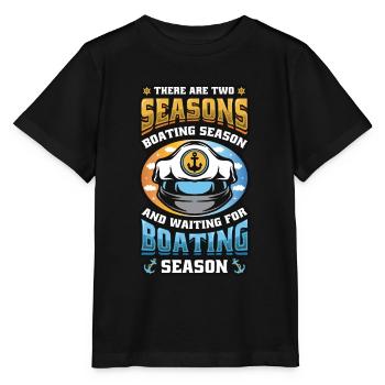 Warten Auf Die Bootssaison, Bootsführer - Stanley/Stella Kinder T-Shirt MINI CREATOR  - Schwarz - Vorne - Mikhail (115cm)