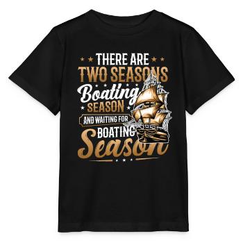 Warten Auf Die Bootssaison, Bootsführer - Stanley/Stella Kinder T-Shirt MINI CREATOR  - Schwarz - Vorne - Mikhail (115cm)