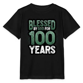 Religious by God for 100 years - Stanley/Stella MINI CREATOR Kids’ T-Shirt - black - Front - Mikhail (115cm)