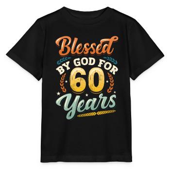 Religious by God for 60 years - Stanley/Stella MINI CREATOR Kids’ T-Shirt - black - Front - Mikhail (115cm)