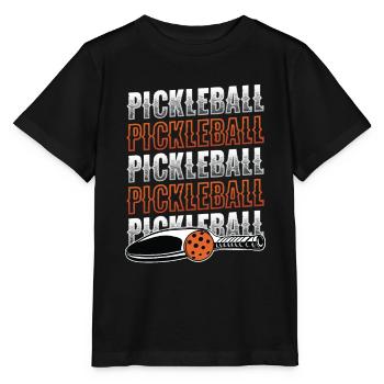 Pickleball-Liebhaber - Stanley/Stella Kinder T-Shirt MINI CREATOR  - Schwarz - Vorne - Mikhail (115cm)