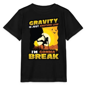 Bloc anti-gravité, escalade - T-shirt bio MINI CREATOR Stanley/Stella Enfant - noir - Devant - Mikhail (115cm)