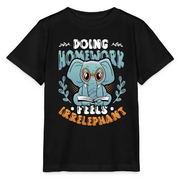 Doing homework doesn't feel good - Stanley/Stella MINI CREATOR Kids’ T-Shirt - black - Front - Mikhail (115cm)