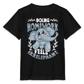 Doing homework doesn't feel good - Stanley/Stella MINI CREATOR Kids’ T-Shirt - black - Front - Mikhail (115cm)
