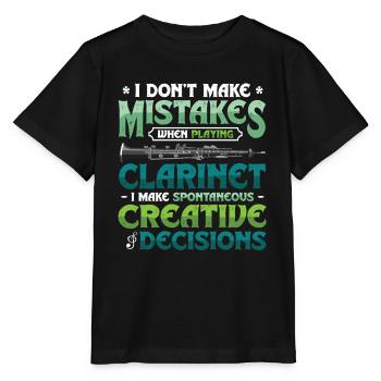 Clarinettiste, fait de la créativité spontanée - T-shirt bio MINI CREATOR Stanley/Stella Enfant - noir - Devant - Mikhail (115cm)