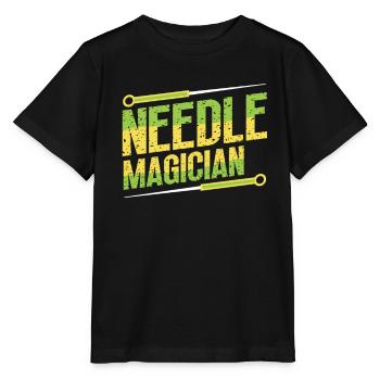 Needle magician, acupuncturist - Stanley/Stella MINI CREATOR Kids’ T-Shirt - black - Front - Mikhail (115cm)