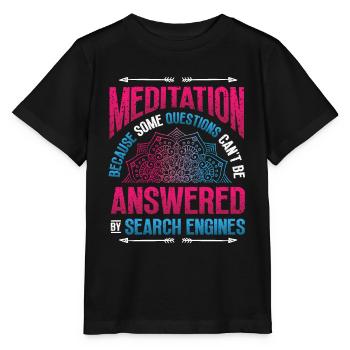 Lustige Meditation, Spirituelle Meditation - Stanley/Stella Kinder T-Shirt MINI CREATOR  - Schwarz - Vorne - Mikhail (115cm)