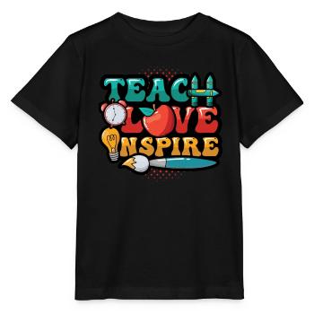 Les enseignants enseignent, l’amour inspire - T-shirt bio MINI CREATOR Stanley/Stella Enfant - noir - Devant - Mikhail (115cm)