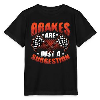 Les freins ne sont qu’une suggestion, Racing Checkered - T-shirt bio MINI CREATOR Stanley/Stella Enfant - noir - Devant - Mikhail (115cm)