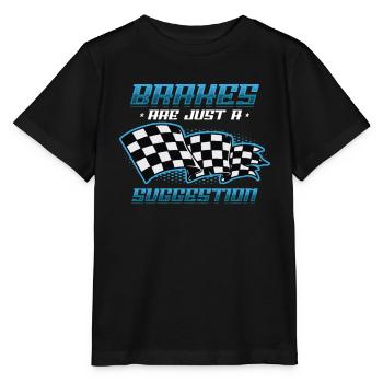 Les freins ne sont qu’une suggestion, Racing Checkered - T-shirt bio MINI CREATOR Stanley/Stella Enfant - noir - Devant - Mikhail (115cm)