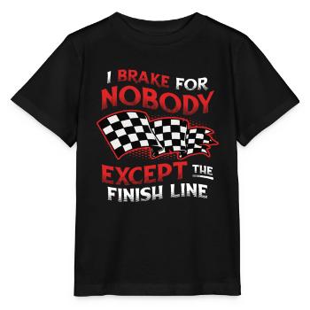 Je ne freine pour personne sauf la ligne d’arrivée - T-shirt bio MINI CREATOR Stanley/Stella Enfant - noir - Devant - Mikhail (115cm)
