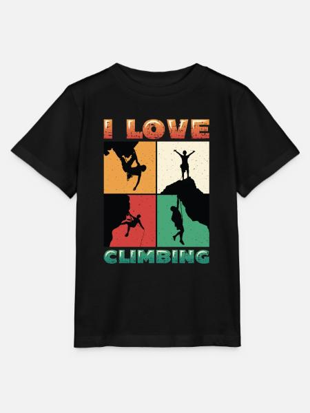 Ich Liebe Klettern, Felsklettern - Stanley/Stella Kinder T-Shirt MINI CREATOR  - Schwarz