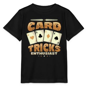 Card Tricks, Enthusiast, Magic Tricks, Wizard - Stanley/Stella MINI CREATOR Kids’ T-Shirt - black - Front - Mikhail (115cm)