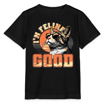 Drôle De Chat Dame, Chat Maman - T-shirt bio MINI CREATOR Stanley/Stella Enfant - noir - Devant - Mikhail (115cm)