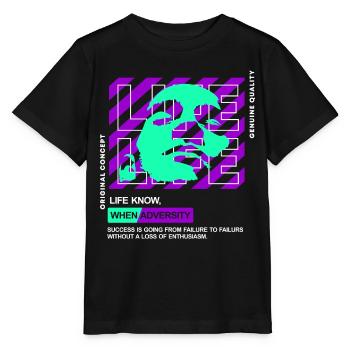 Life Streetwear - Stanley/Stella Kinder T-Shirt MINI CREATOR  - Schwarz - Vorne - Mikhail (115cm)
