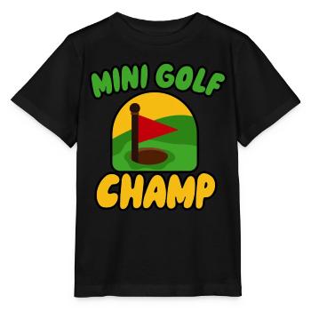 Golf Champ - Stanley/Stella Kinder T-Shirt MINI CREATOR  - Schwarz - Vorne - Mikhail (115cm)