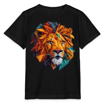 Tête de lion - T-shirt bio MINI CREATOR Stanley/Stella Enfant - noir - Devant - Mikhail (115cm)