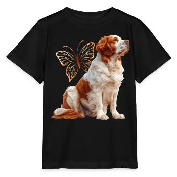 Épagneul Clumber - T-shirt bio MINI CREATOR Stanley/Stella Enfant - noir - Devant - Mikhail (115cm)